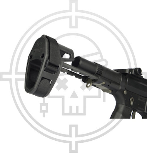 Ares M45X-S with EFCS Gearbox (Retractable Stock with Arm Stabilizing Brace - Black - AR-085E)